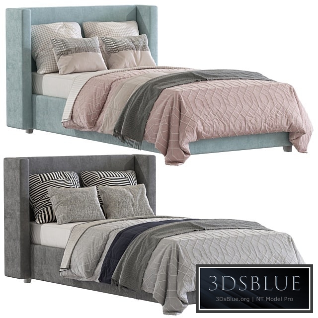 Bed Elliot Shelter Upholstered Headboard 2