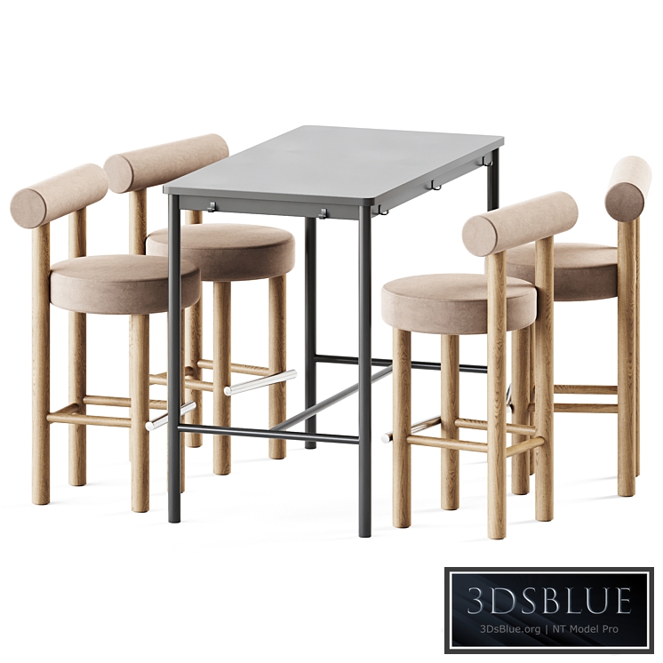 Tommaryd table by Ikea and Counter Bar Gropius CS2 by Noom