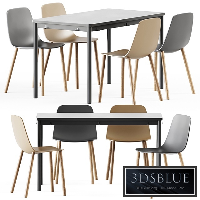 Tommaryd table by Ikea and Maarten Plastic Chair by Viccarbe