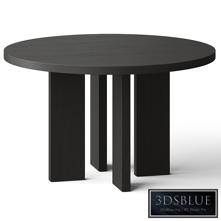 CB2 Shadow Blacked Dining Table