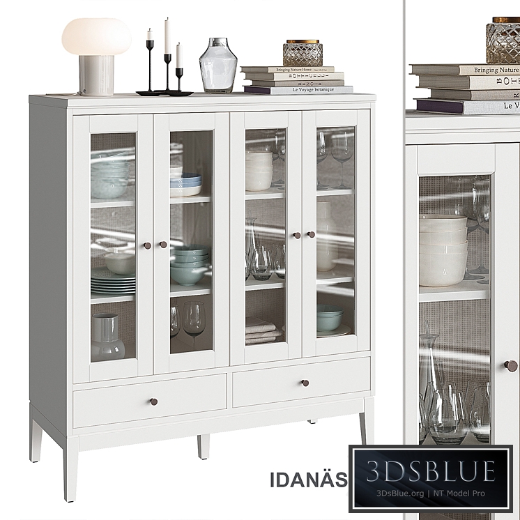 Idanäs Ikea Wardrobe with Folded Glass Doors