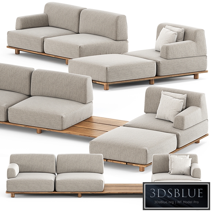 Palco sofa module set 3 by Kristalia