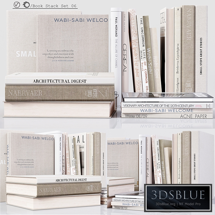 Book stack set 06