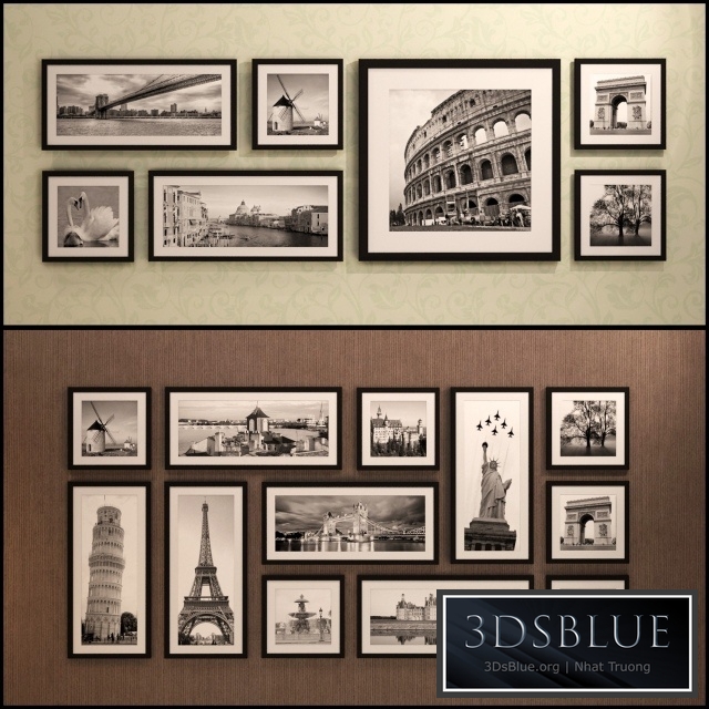 The picture in the frame: 20 pieces - 5 combinations (a collection of 15) Picture Frame