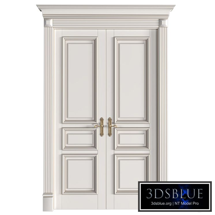 White interior doors in classic style. Entrance Classic interior doors