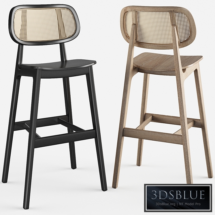 Cane wood restaurant bar stool