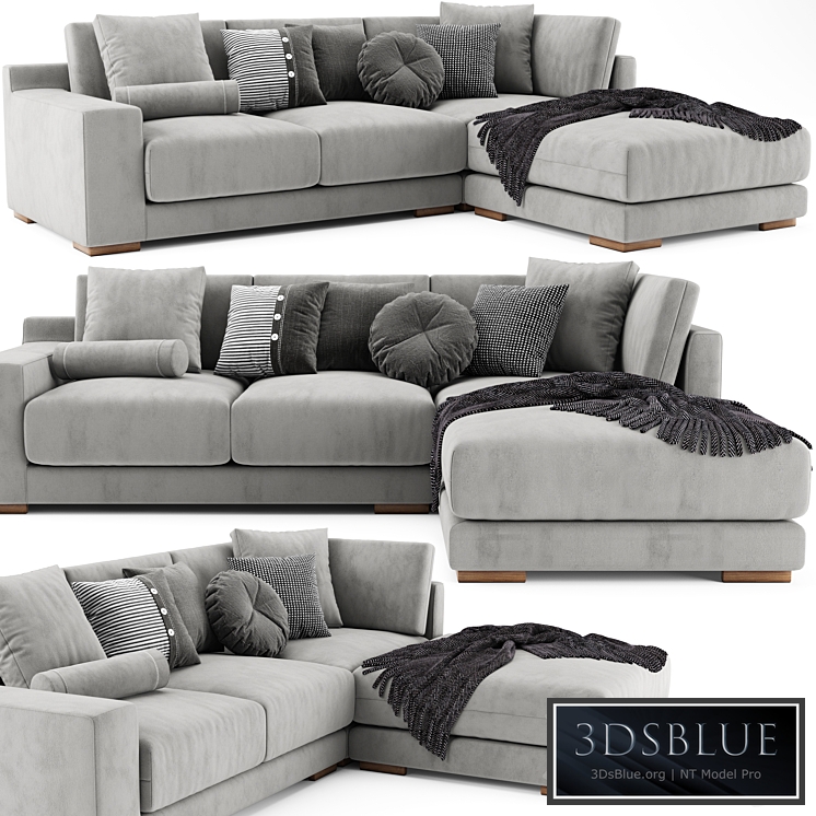 West Elm Dalton with Ottoman