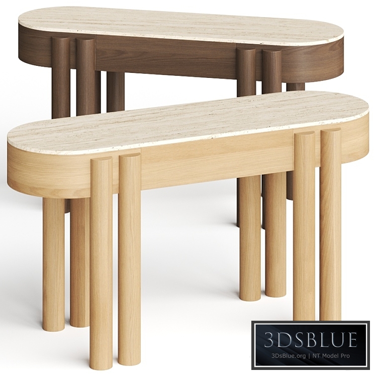 Crate and Barrel Oasis Oval Wood Console Table