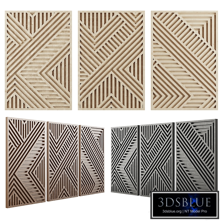 Modern Wooden Wall Art Set