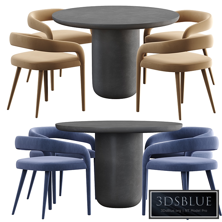 CB2 Lisette chair and Lola Dining table