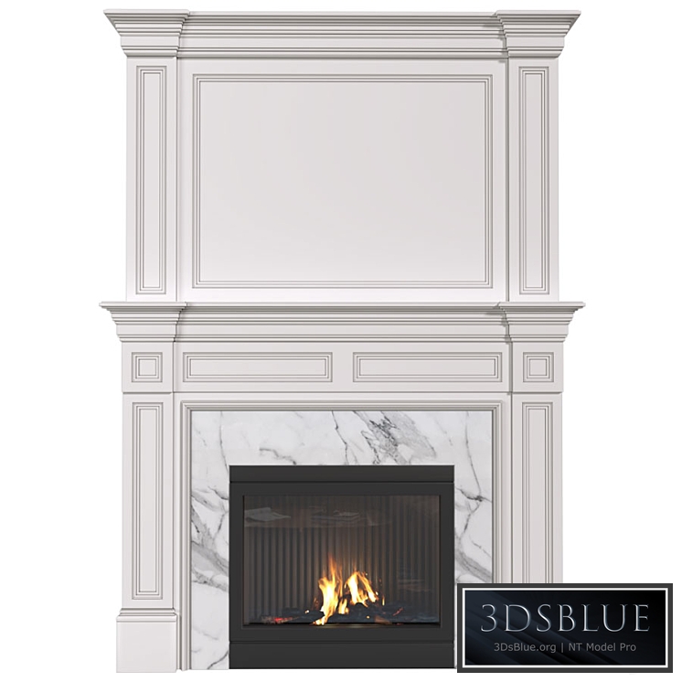 Art Deco style fireplace. Fireplace modern.Сlassic fireplace