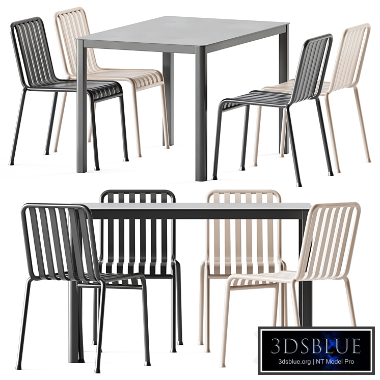 La Table by Arrmet and Palissade Chair by Hay