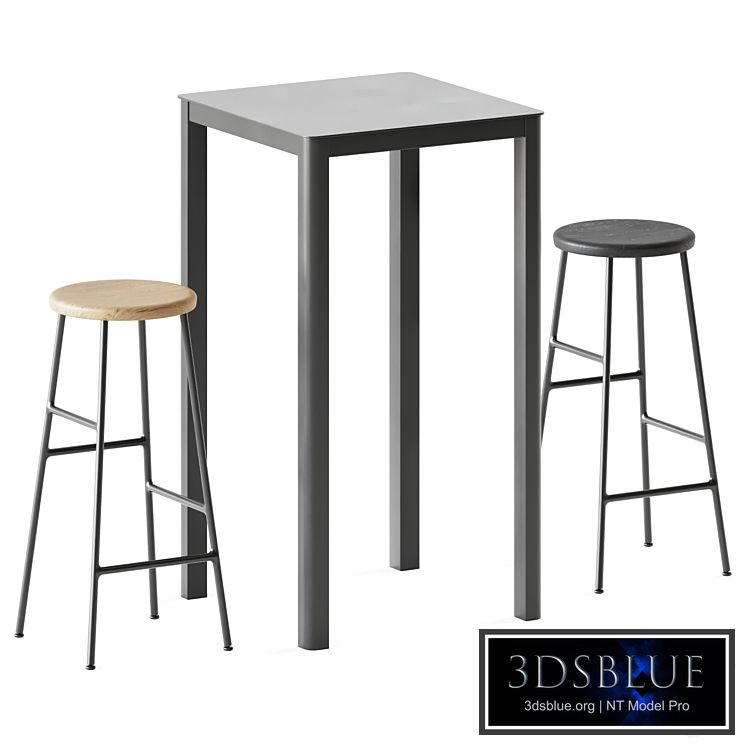 La High Table by Arrmet and Cornet Bar Stool by Hay