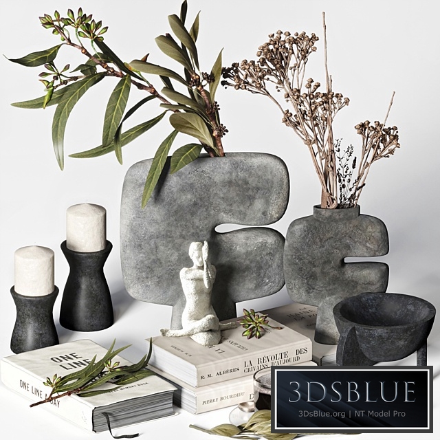 Decorative set 021 with 101 Copenhagen vases