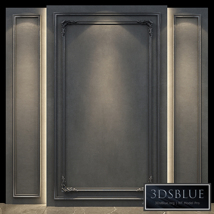 Wall panel - gypsum stucco molding - set 02