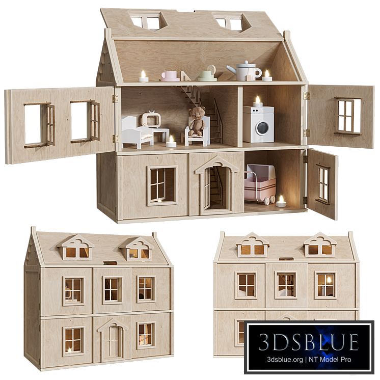 Plywood dollhouse