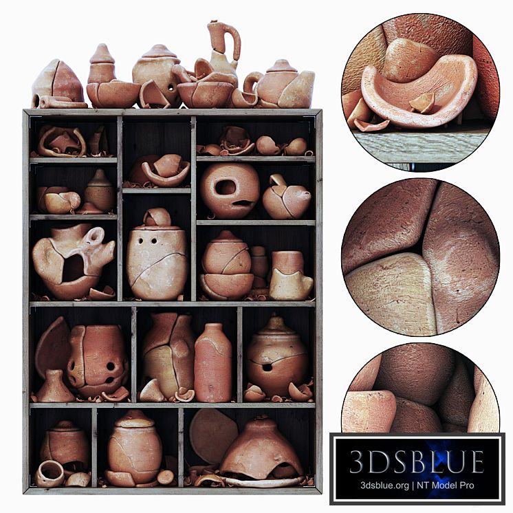 Dishes clay splinter old n2