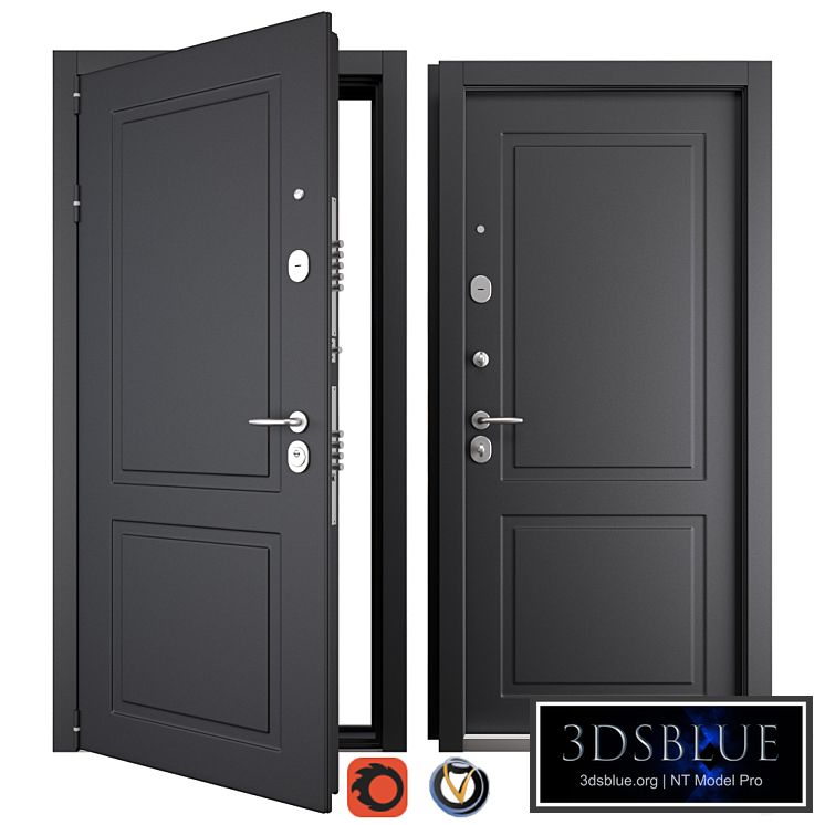 Entrance metal door Scandi 2 (Holz)