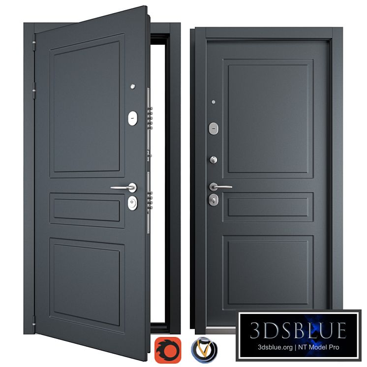 Entrance metal door Scandi 3 (Holz)