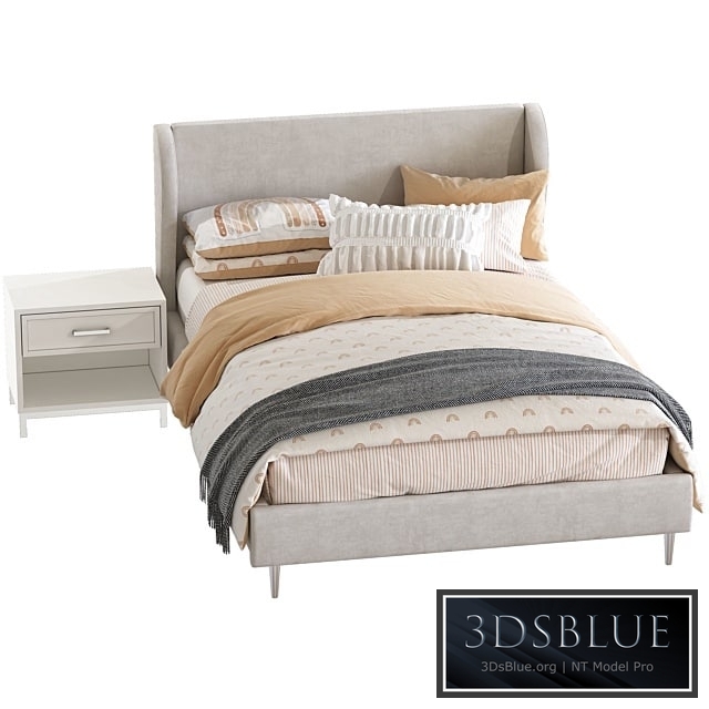 Bed Wren Wingback Upholstered Bed