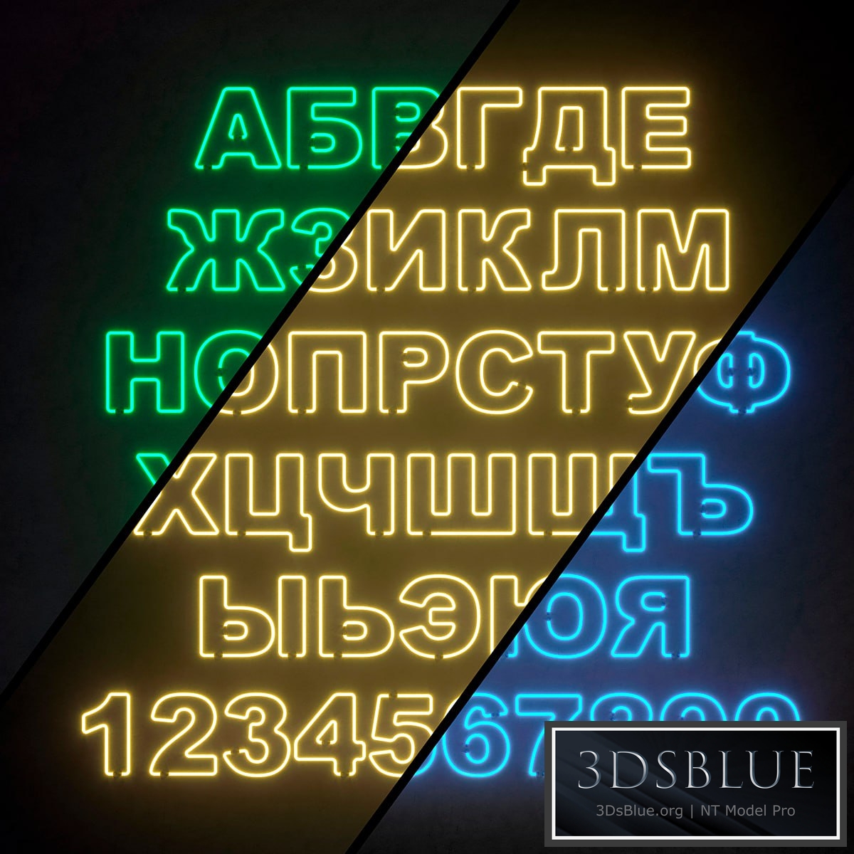 Light modules. Set 81. Neon Alphabet