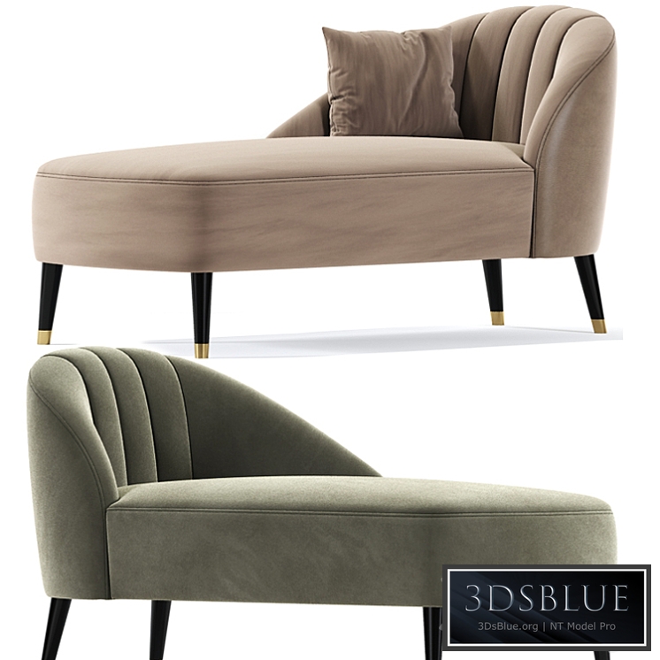 Monroe jade velvet chaise lounge