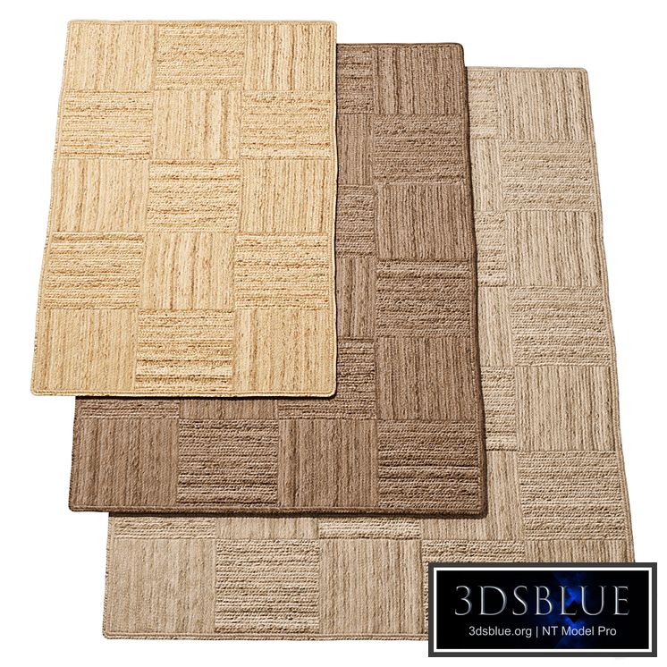 Natural Checker Braided Jute Rug