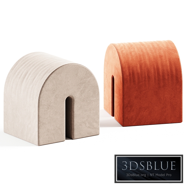 Curved Pouf by Kristina Dam Studio