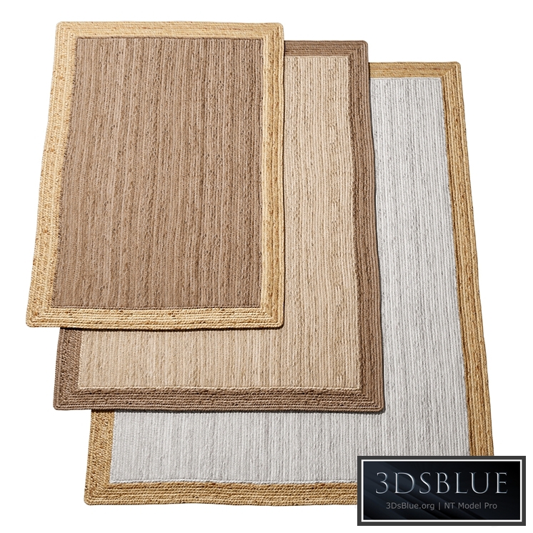 Natural Framed Braided Jute Rug