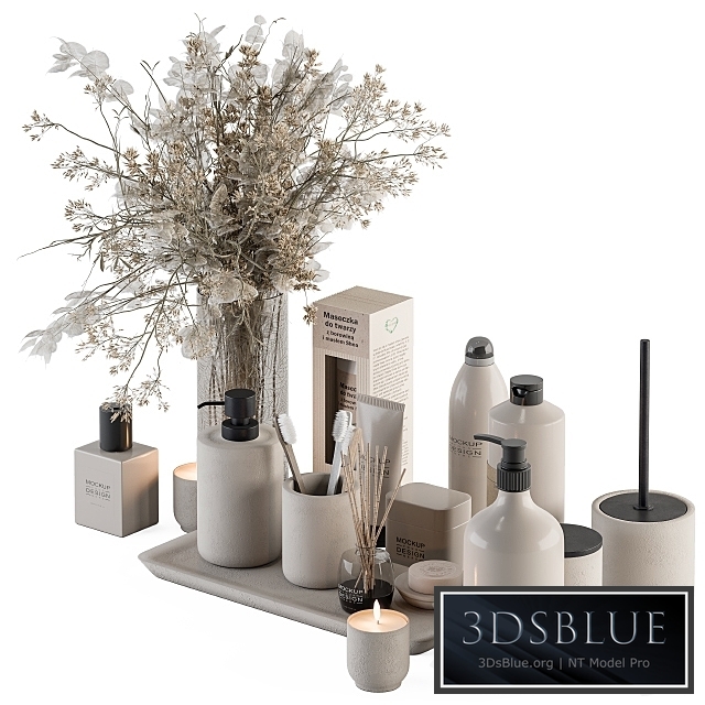 Bathroom accessory Set with Dried Plants Set 20