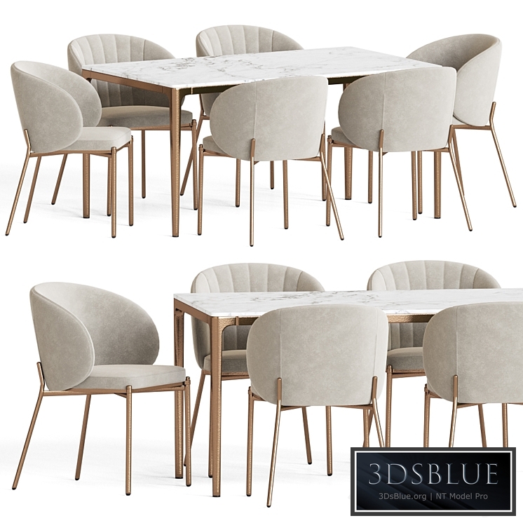 Shell Chair Canto Table Dining Set