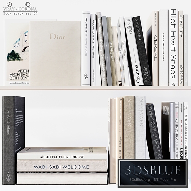 Book stack set 07