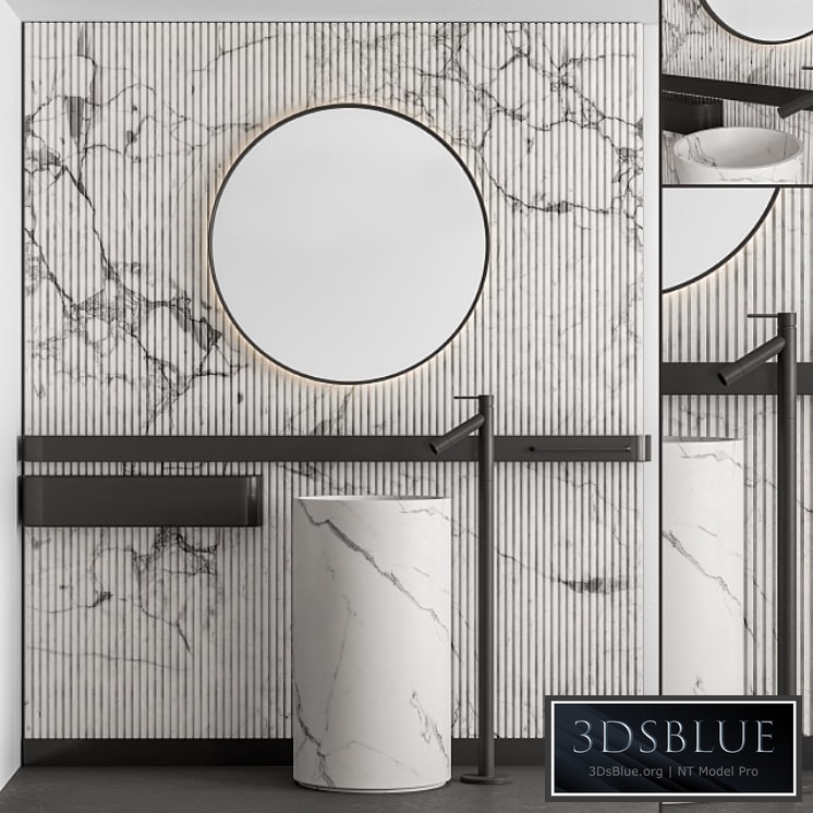 Bathroom Set Marble Wall - Set 31