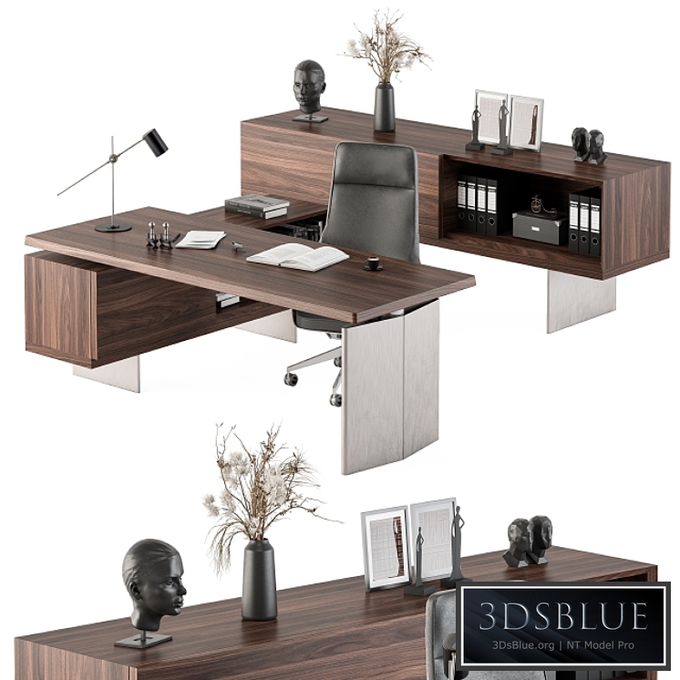 Boss Desk Wood and Steel - Office Furniture 235