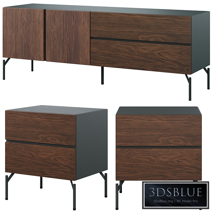 Bedside table and TV unit Fango by Cosmo