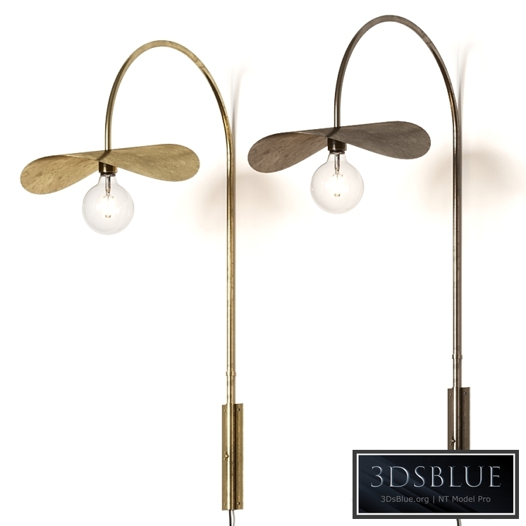 Madam Stoltz Metal Aged Brass & Bronze Wall Lamp
