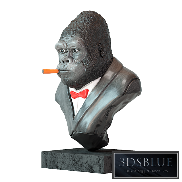 Deco object smoking gorilla