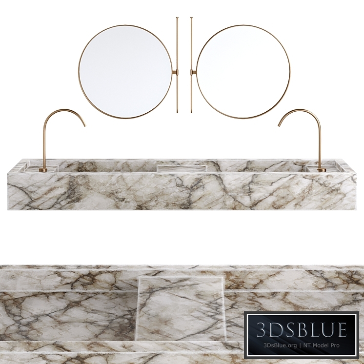 Bathroom furniture marble sink