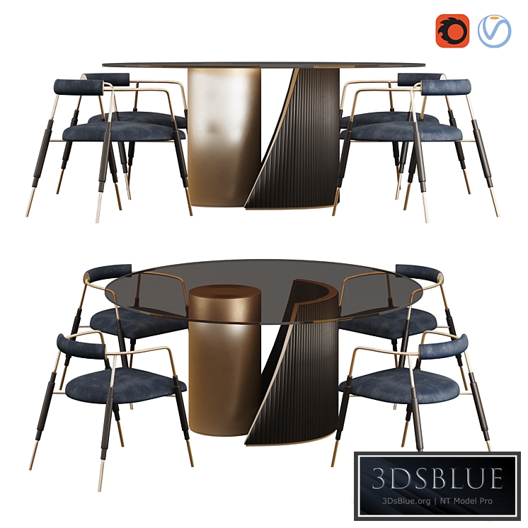 Hege Table and Frame Chair by Shake