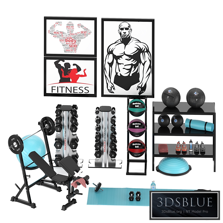 Fitness Equipment room set 02
