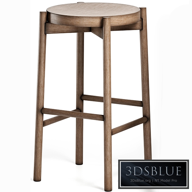 Kotan High Stool Wood by Conde House