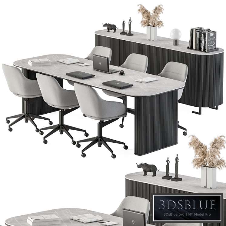 Meeting Table Black and Gray - Office Furniture 234