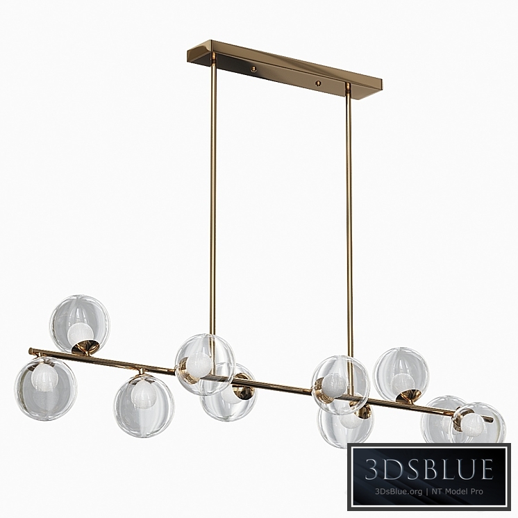 Parker chandelier 10 glass matt golds