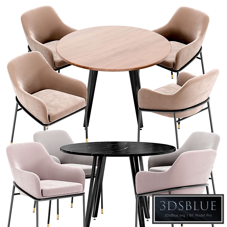 Sandra dining chair and Raymond table