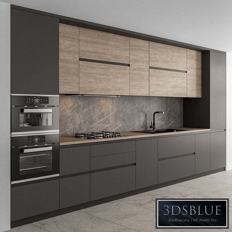 Kitchen Modern - Black and Wood 65