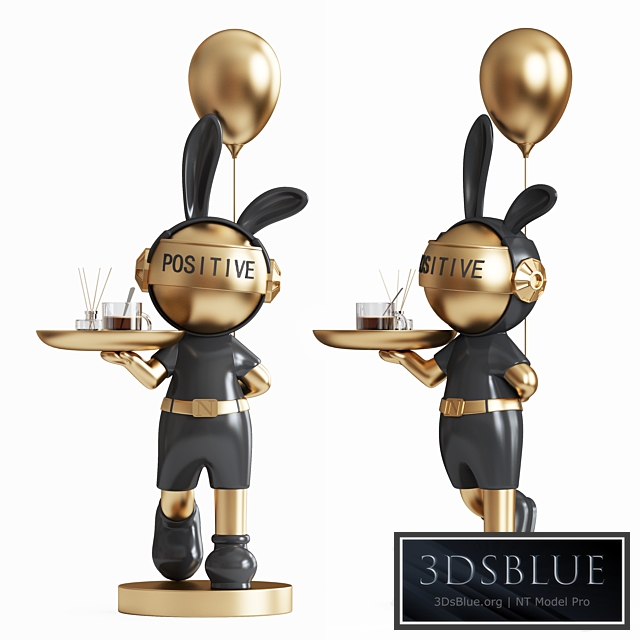 Rabbit sculpture shelving