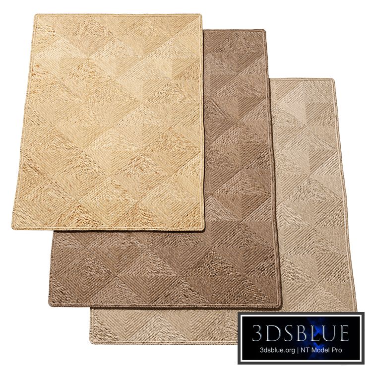 Natural Spiral sections Braided Jute Rug