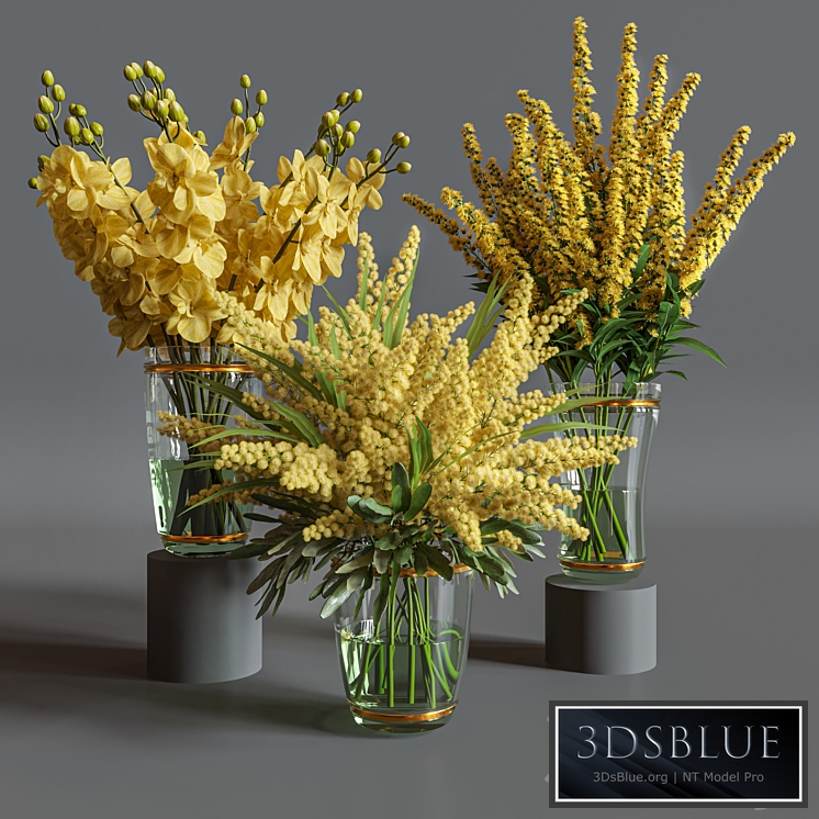 Flower Set 011 Yellow flowers.