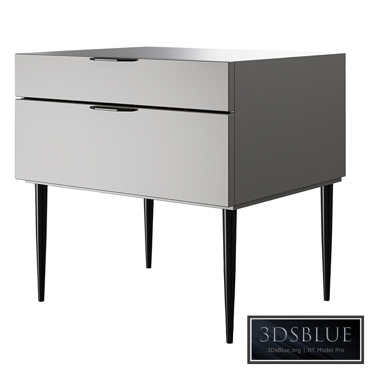 Visney C2 gray bedside table