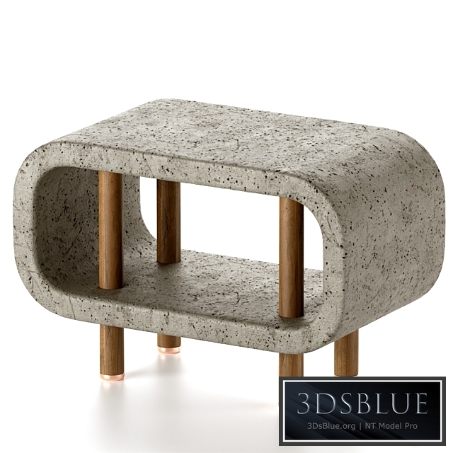 Concrete bedside table